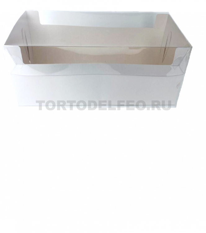 Коробка под рулет с пластиковой крышкой Белая 35*12*12 см