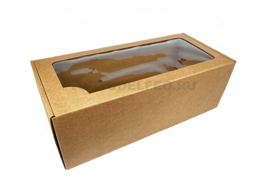 Коробка 36*16,5*12 крафт с окном