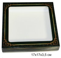 Коробочка для пряников 17*17*3,5см мужская с орнаментом